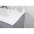 thumbnail image 4 of Pemberly Row Meuble-Lavabo de Salle de Bain Simple en Aluminium MDF de 32 Pouces Gris, 4 of 8