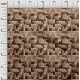 thumbnail image 3 of oneOone Tissu Velours Marron Clair Forme Géométrique Matériel de Robe Tissu Imprimé Tissu au Mètre 58 Pouces de Large, 3 of 4