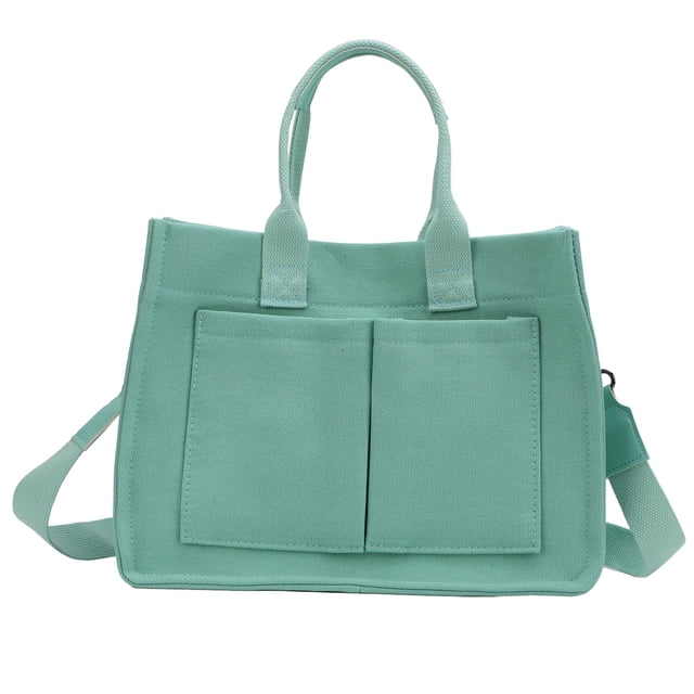 Handbag, Canvas Shoulder Handbag with Djustable & Removable Single Shoulder Strap Large Capacity Retro Artistic Handbag with Pockets