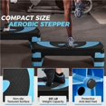 thumbnail image 4 of Yaheetech Aerobic Stepper Platform with Risers, 3 Adjustable Heights, for Home Gyms, Blue, 4 of 7