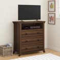 thumbnail image 1 of Oakridge 3 tiroirs Commode médias, Brown Oak, 1 of 8