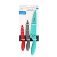 thumbnail image 3 of Mainstays 3 Piece Stainless Steel Color Knife Set with Soft Grip Handles, 3 of 6