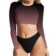 thumbnail image 1 of LSLJS Maillot de Bain Femme Imprimé à Manches Longues à Col Rond Fendu, Maillots de Bain pour Femmes, 1 of 3
