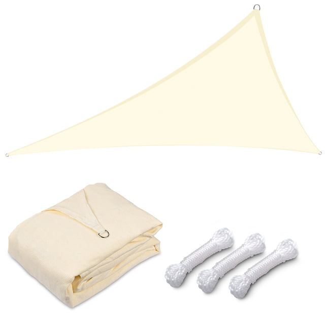 Yescom 22Ft Triangle Sun Shade Sail Canopy 97% UV Block Commercial Carpark Pool Camping Playground Outdoor Off White