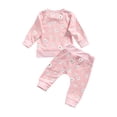 thumbnail image 3 of Kmbangi Baby Sweater + Pants, Flower Pattern Pocket Decoration Clothing, 3 of 8