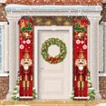 thumbnail image 1 of Joyeux Noël Bannières Nutcracker Décorations de Noël Nutcracker Modèle de Soldat Taille Réelle Bannières Nutcracker pour Décoration de Porte d'Entrée Porche, 1 of 6
