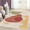 thumbnail image 1 of LaDole Rugs 8x10 ft Modern Premium Area Rug | Artistic Large Carpet For Bedroom, Living Room, Kitchen, Home Office, Indoor Floor Décor | Beige Red Yellow Green, 1 of 4