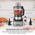 thumbnail image 2 of Ninja 9-Cup Food Processor, 4 Auto-iQ Presets, Reversible Slicing/Shredding Disc, BZ601C, Silver, 2 of 10