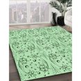 thumbnail image 3 of Ahgly Tapis d'Intérieur Lavable en Machine Carré Vert Menthe, 3 Pieds Carré, 3 of 7