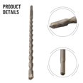 thumbnail image 2 of 300mm Long Masonry Concrete Drill Bit Triangle Shank 16mm Drill, 2 of 9
