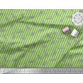 thumbnail image 3 of Soimoi Green polyester Crepe Fabric Stripe & Wild Animal Printed Fabric 1 Yard 52 Inch Wide, 3 of 3