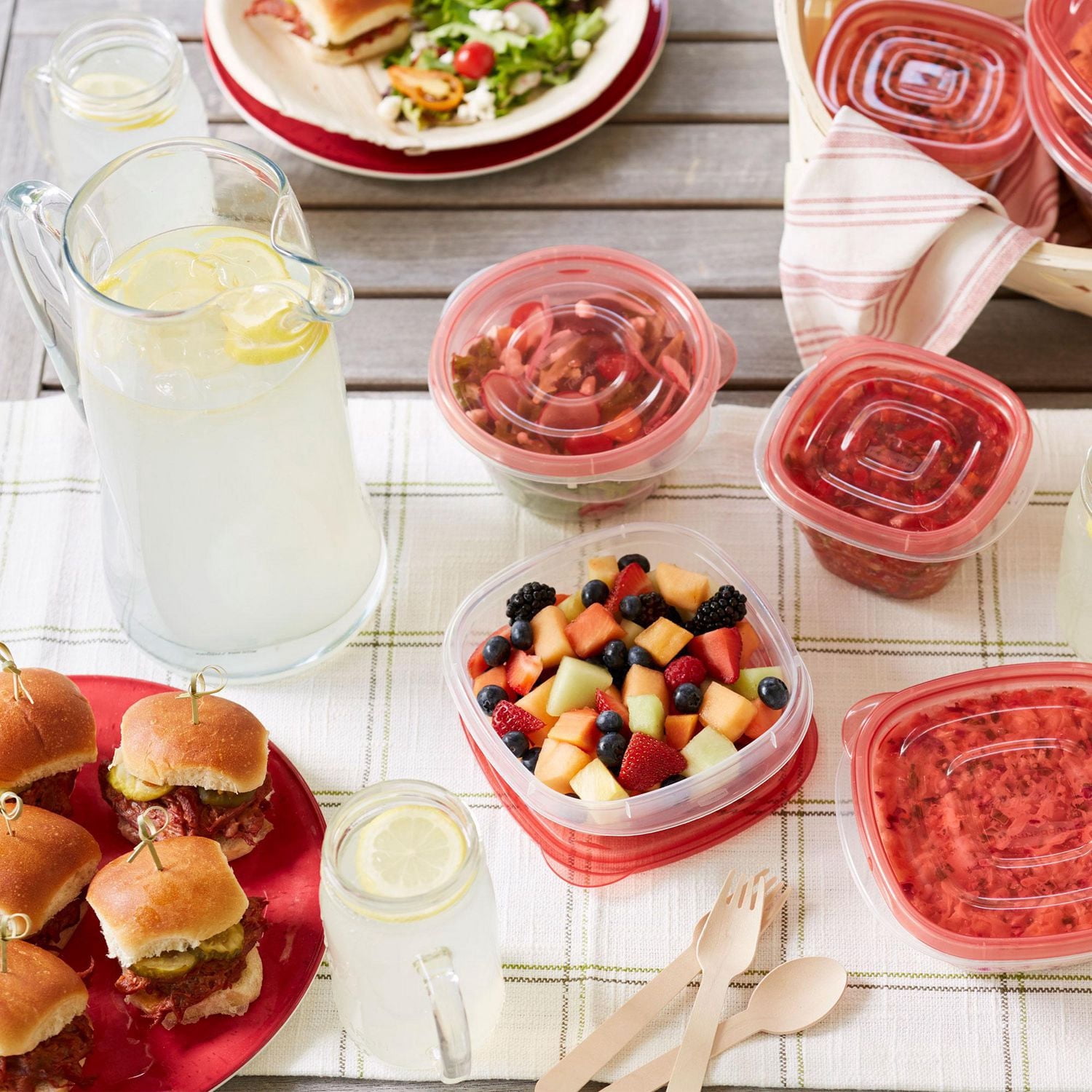 Rubbermaid TakeAlongs Contenant pour aliments, Carrés profonds, 5,2 tasses