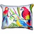 thumbnail image 1 of Betsy Drake HJ392 Three Parrots Large Indoor & Outdoor Pillow, 1 of 1