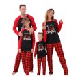 thumbnail image 1 of MAWCLOS Mommy Dad Child Xmas Pjs Elastic Waist Nightwear Holiday Tree Print PJ Sets Red Kids 2Y, 1 of 9