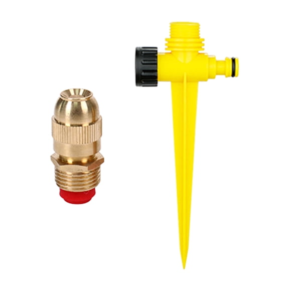 Garden Hose Pressure Booster Copper Bullet Grass Sprinkler Hose Automatic Sprinkler Ground Plug-In Green Sprinkler Nozzle Garden Watering Device Pressure Nozzle for Garden Hose