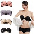 thumbnail image 1 of Soutien-gorge Push-Up Bustier Sans Fil Lingerie Sexy Soutien-Gorge Invisible avec Bretelles Réglables à l'Avant, 1 of 7