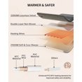 thumbnail image 3 of Eastvita Safe King - Size Electric Blanket with Dual Controls/Velvet - Soft/Fast - Heating/4 Heat Settings/10H Auto - Off/Machine - Washable/ETL Certified/90×100 Inches Dark Grey, 3 of 7
