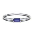 thumbnail image 1 of East-West Stackable Baguette Birthstone Ring - Blue Sapphire (September), 1 of 5