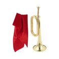 thumbnail image 3 of Blowing Bugle Signal Musical Instrument Scout Bugle Solid Copper and Brass Bugle Style A, 3 of 8