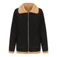 thumbnail image 1 of Pisexur Leather Jacket Men Men's Fall And Winter Faux Zipper Cardigan Solid Color Woolen Coat Jacket Motorcycle Jacket, 1 of 1