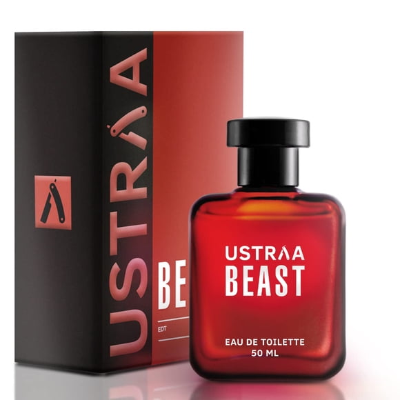 Ustraa Beast Eau De Toilette Perfume For Men Pack Of 2X 50ml - 1.6 Fl.oz. Each | With Woody, Smoky Heart Notes | Suitable For All Occasions | Long Lasting Masculine Fragrance