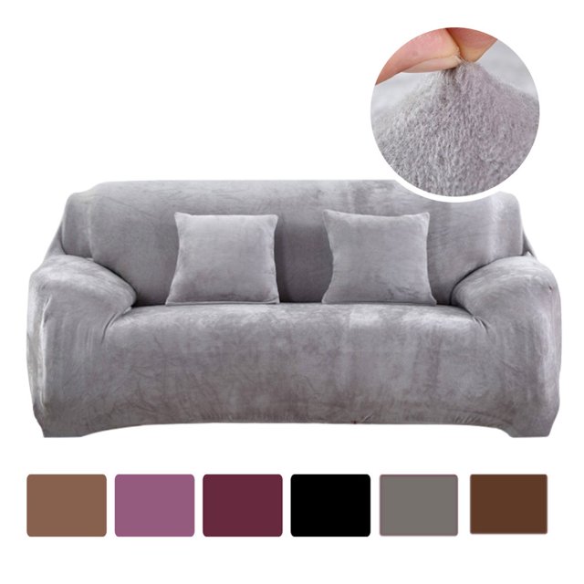 CHOK 2024 Housse de Chaise en Velours de Luxe Extensible Lavable Gris Argenté