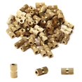 thumbnail image 1 of Wekity M4x12mm Female Thread Knurled Nuts,100PCS Hx6mm OD Brass Threaded Insert Embedment Nuts Hydraulic Welded Joint Injection Molding Assortment Kit for 3D Printing Injection Molding-0621, 1 of 5
