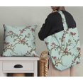 thumbnail image 5 of Soimoi Green Rayon Fabric Floral & Franklin Gull Bird Printed Fabric 1 Yard 42 Inch Wide, 5 of 5