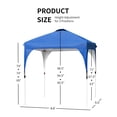 thumbnail image 2 of Gymax Abri de Tente Escamotable 6,6 X 6,6 Pi Hauteur Ajustable avec Sac à Roulettes Bleu, 2 of 9