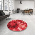 thumbnail image 4 of Ahgly Tapis de Zone Carré Orange Transitionnel Lavable en Machine, 3 Pieds Carré, 4 of 7
