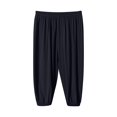 thumbnail image 1 of PMVFHDE Girls Pants Kids' Loose Solid Color Jogging Slacks 3 12 Years Old Black,4-5 Years, 1 of 4