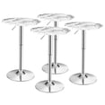 thumbnail image 1 of Costway 4 Pcs Table de Bar Bistro Ronde Hauteur Réglable Pivotement à 360 Degrés Blanc, 1 of 10