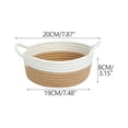 thumbnail image 3 of Birdeem Woven Cotton Rope Basket Fabric Basket for Organisation and Storage, Small Laundry Basket for Desktop Storage, Living Room Clutter Storage, (Khaki), 3 of 12