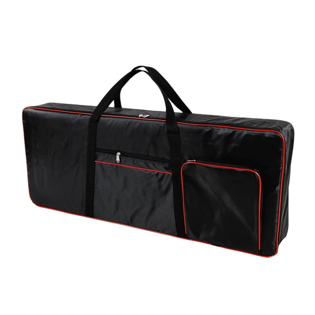 QualitChoice 1/2/3 Piano Padded Case Electronic Organ Keyboard Bag Musical Instrument Waterproof Handbag Backpack with Handle Large Capacity 420D red edge black 1 Pc