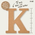 thumbnail image 4 of Plaid Unfinished Wood 5" Letter, K, 4 of 7