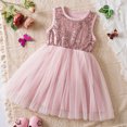 thumbnail image 2 of WEAIXIMIUNG Robes Ado Été Courtes Tout-Petits Filles Sans Manches Imprimés Robe Danse Fête Robes Vêtements 5-6 Ans, 2 of 7