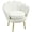 Cream White, variant on HOMCOM Modern Accent Chair Velvet Fabric Leisure Club Chair with Gold Legs