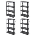 thumbnail image 1 of Gracious Living 4-Shelf Adjustable Medium-Duty Shelving Storage, Black, 1 of 12