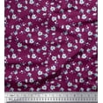 thumbnail image 1 of Soimoi Rayon Fabric Leaves & Magnolia Floral Printed Fabric 1 Yard 42 Inch Wide, 1 of 5