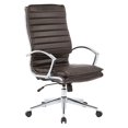 thumbnail image 1 of High Back Manager's Faux Leather Chair in Espresso with Chrome Base, 1 of 6