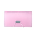 thumbnail image 2 of Accordion File Folder with Bill Clips 13 Pocket A6 Mini Organizer Plastic Transparent for Receipts Coupons Home Office Document Storage Hzhnb | Plastic, Pink, 2 of 9