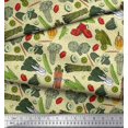 thumbnail image 2 of Soimoi Moss Georgette Fabric Dot & Mix Vegetable Decor Fabric Printed Yard 42 Inch Wide, 2 of 3