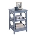 thumbnail image 4 of Convenience Concepts Omega Square End Table in Gray Wood Finish with Shelves, 4 of 7