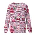 thumbnail image 4 of Pisexur Chandail en Molleton de Noël pour Femmes Sans Capuche Imprimé Graphique Vacances Col Rond Chandail en Molleton Ample Surdimensionné Automne Mode Décontracté Pull à Manches Longues pour Femmes, 4 of 4