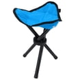 thumbnail image 3 of Camping Stool, Safe Camping Tripod  High Load Bearing Capacity Portable Ergonomic Design With Lanyard For Travel For Outdoor Blue, 3 of 8
