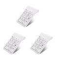 thumbnail image 1 of braveheart USB Wireless 18 Keys Keyboard Professional Number Keyboards Battery Powered for Laptop Accounting Computer Desktop White 3Set, 1 of 6