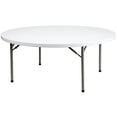 thumbnail image 1 of Table pliante en plastique blanc granite ronde de 72 po, 1 of 9