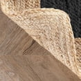 thumbnail image 5 of Indian Handmade Braided Inner Black Natural Jute Area Rug, Home Décor Rug, Jute Rug for Bedroom, Dining Room, living room, Doormat Rug Size - 4' x 6' Oval (120 cm x 180 cm), 5 of 5