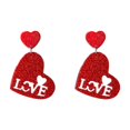 thumbnail image 1 of Eoozwa Boucles d'Oreilles Cœur de la Saint-Valentin Rouges en Plastique Légères pour Souper Romantique Rendez-Vous Bijou Mode Cadeau, 1 of 6