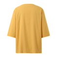 thumbnail image 4 of WEIYLL Women's T Shirts Classic With Button Detail Short Sleeve Spring Summer Yellow Tops Sizes M, 4 of 9